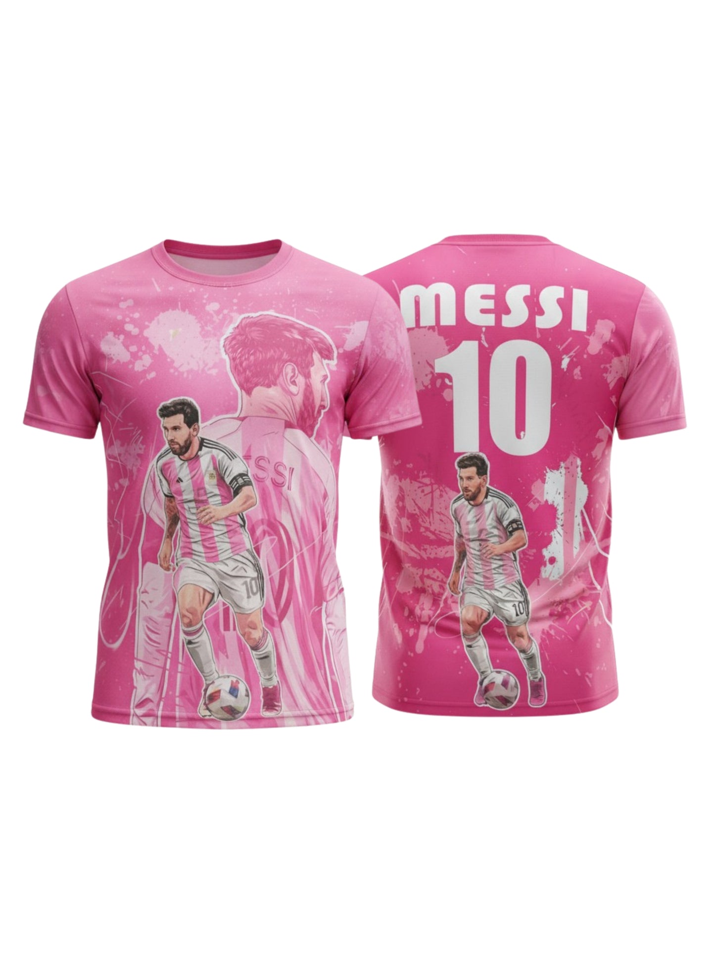Customized Messi Inspired Name & Number T-Shirt for Men & Boys