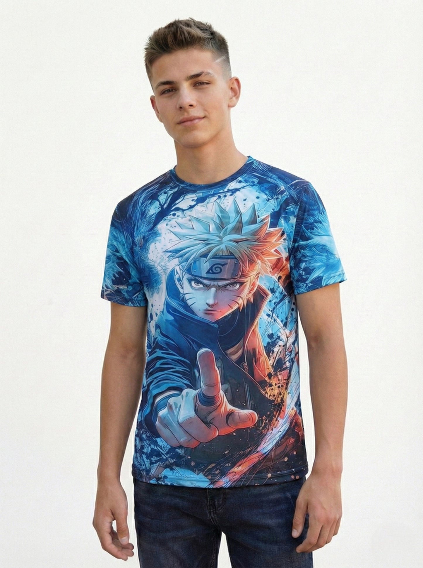 Anime Graphic Printed Japanese Character Naruto T-Shirt For Men's/Boy's