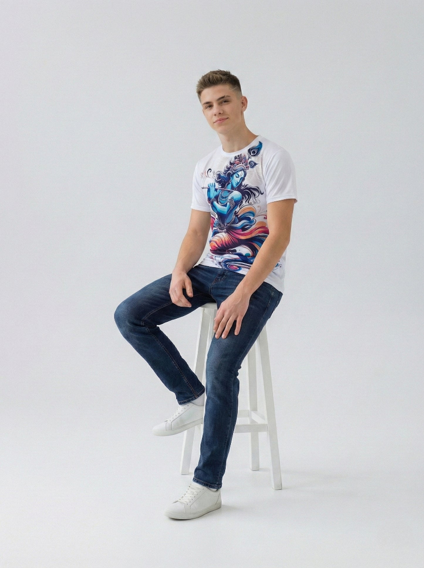 Majestic Lord Shree Krishna Graphic Printed T-shirt Men/Boy's