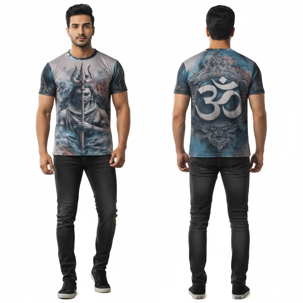 God Lord Shiva Graphic T-Shirts For Men/Boy's