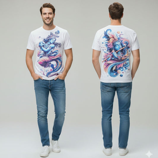 Majestic Lord Shree Krishna Graphic Printed T-shirt Men/Boy's