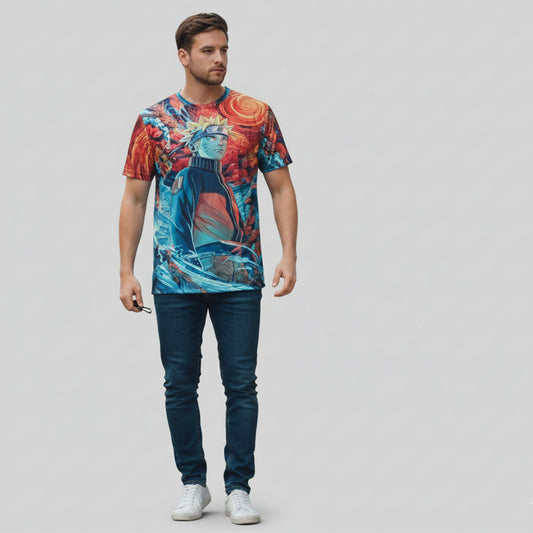 Anime Graphic Printed Japanese Character Naruto T-Shirt For Men/Boy's