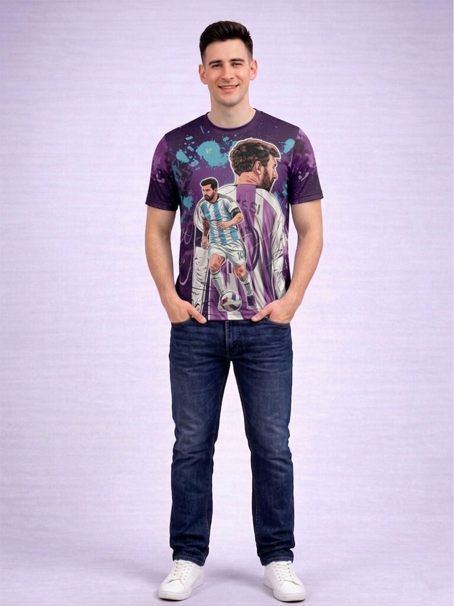 Customized Messi Inspired Name & Number T-Shirt for Men & Boys