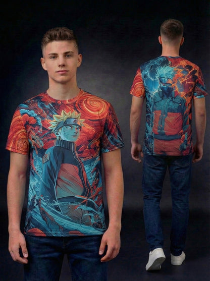 Anime Graphic Printed Japanese Character Naruto T-Shirt For Men/Boy's