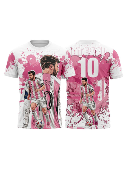Customized Messi Inspired Name & Number T-Shirt for Men & Boys