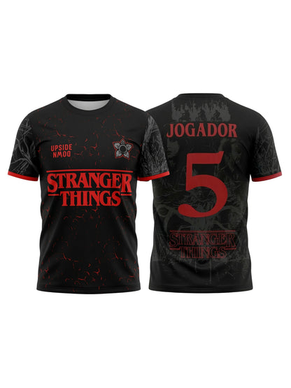 Stranger Things Men's All-Over Print Jogador Customized Number Jersey T-Shirt For Men & Boy's