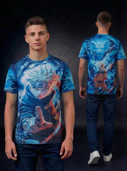 Anime Graphic Printed Japanese Character Naruto T-Shirt For Men's/Boy's