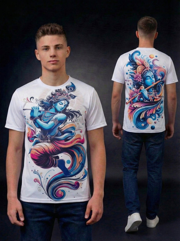 Majestic Lord Shree Krishna Graphic Printed T-shirt Men/Boy's