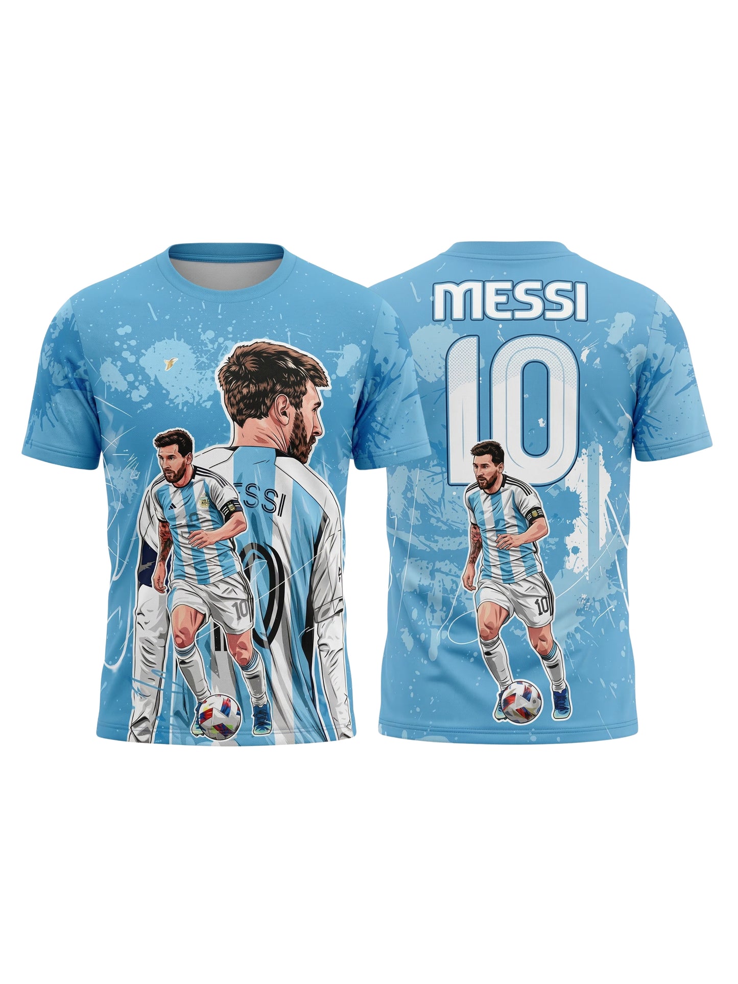 Customized Messi Inspired Name & Number T-Shirt for Men & Boys