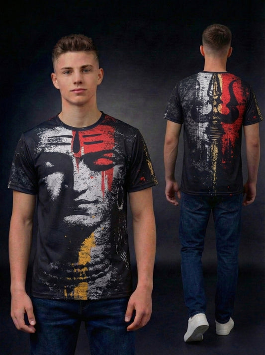 God Lord Shiva Graphic Print T-Shirt for Men/Boy's