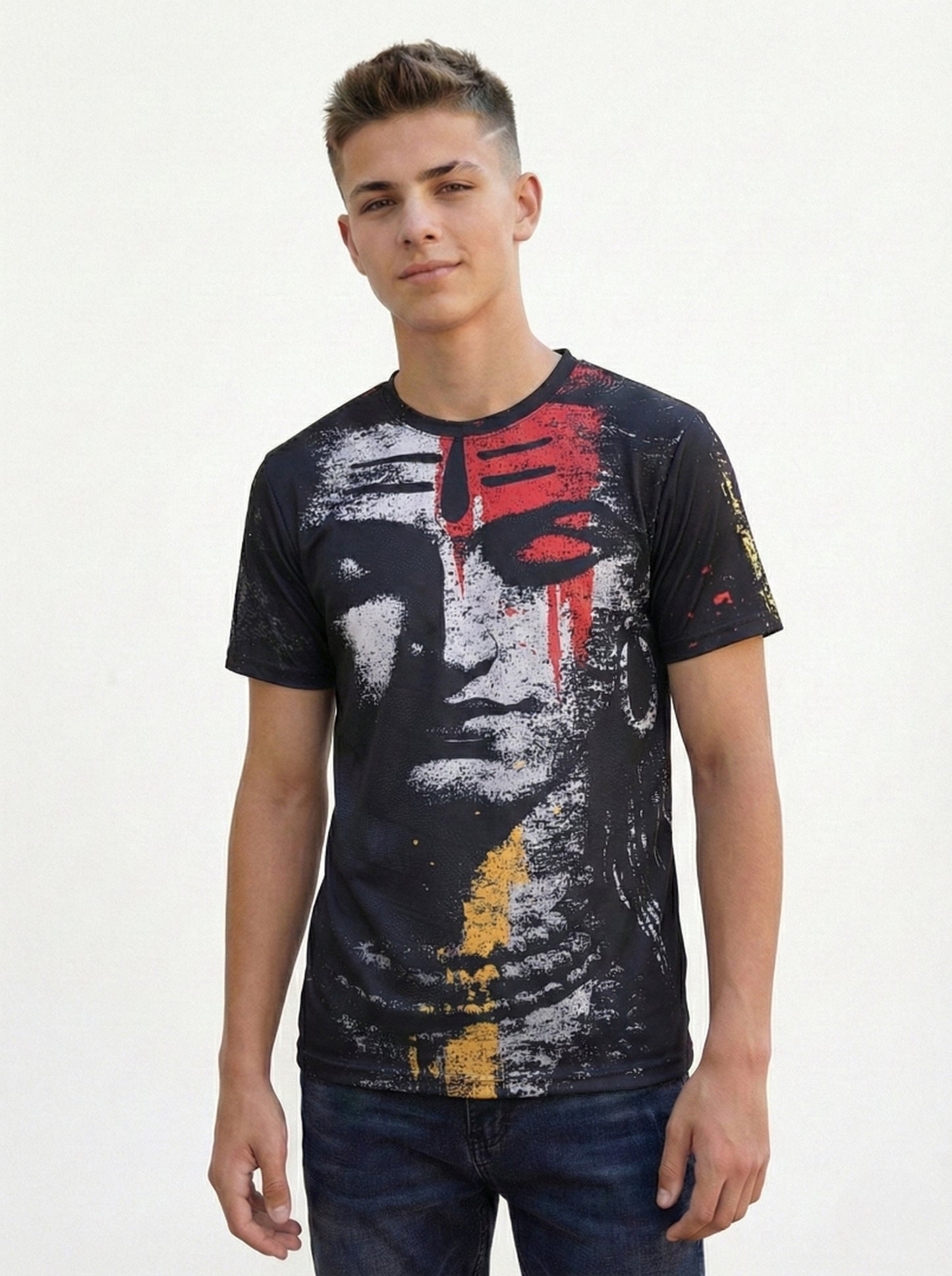 God Lord Shiva Graphic Print T-Shirt for Men/Boy's