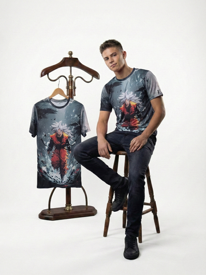 Anime Dragon Goku Character Cool Graphic Print T-Shirt For Men/Boy's