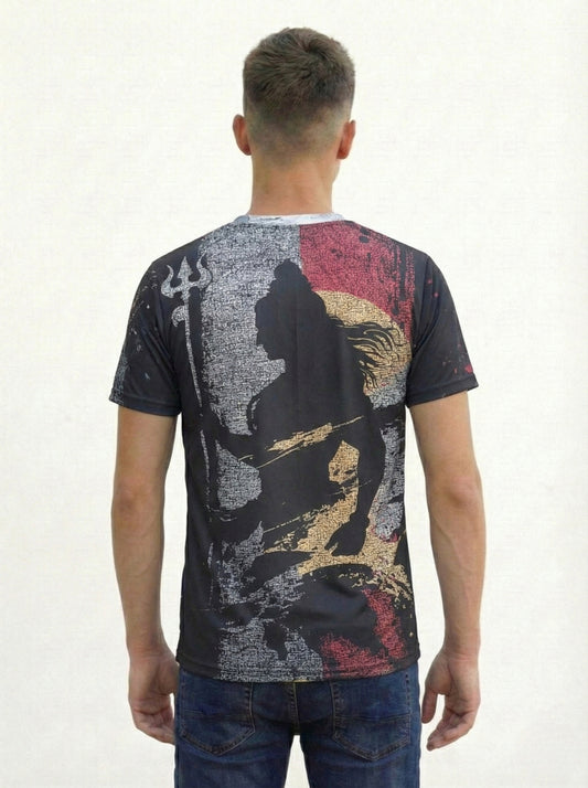 God Lord Shiva Graphic Print T-Shirt for Men/Boy's