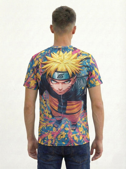 Anime Naruto Graphic Print T-Shirt For Men's/Boy's