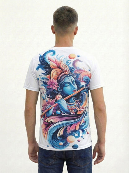 Majestic Lord Shree Krishna Graphic Printed T-shirt Men/Boy's