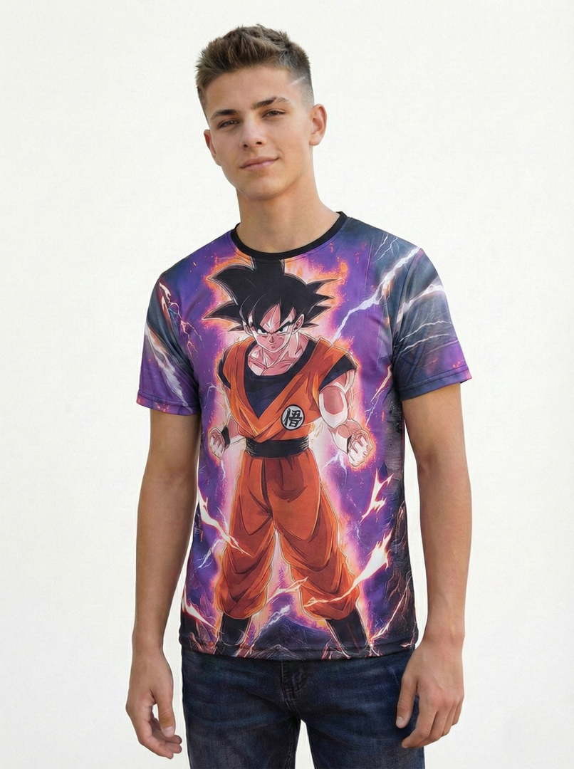 Japanese Anime Dragon Action Goku Character T-Shirt For Men's/Boy's