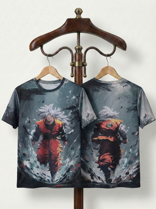 Anime Dragon Goku Character Cool Graphic Print T-Shirt For Men/Boy's