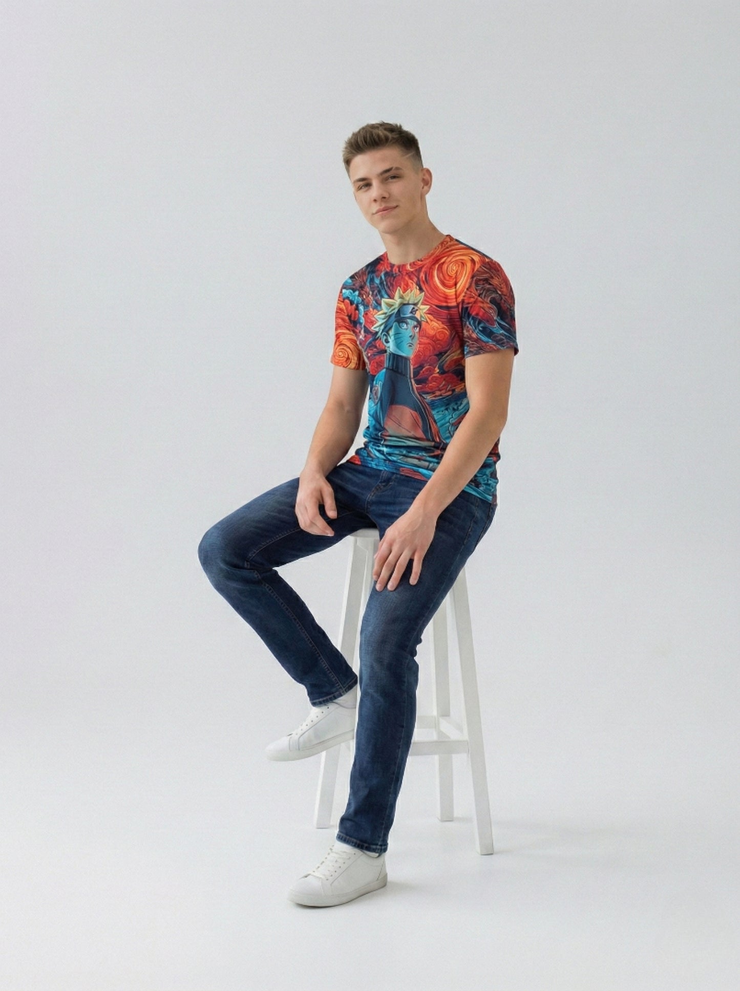 Anime Graphic Printed Japanese Character Naruto T-Shirt For Men/Boy's