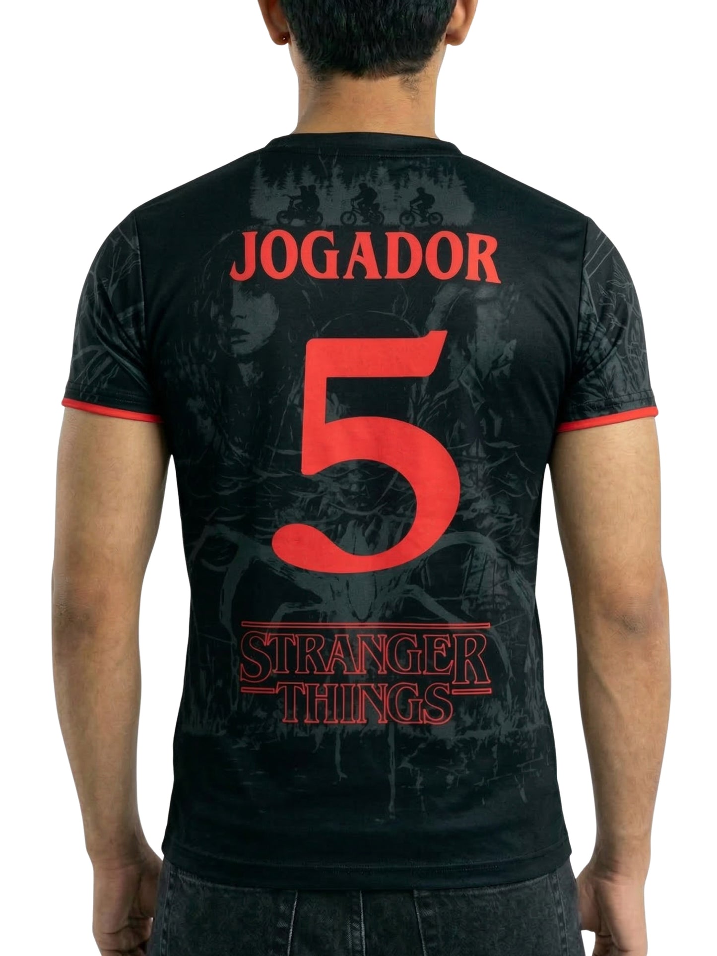 Stranger Things Men's All-Over Print Jogador Customized Number Jersey T-Shirt For Men & Boy's