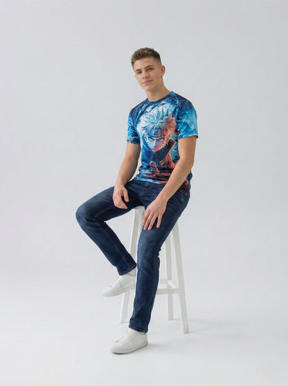 Anime Graphic Printed Japanese Character Naruto T-Shirt For Men's/Boy's