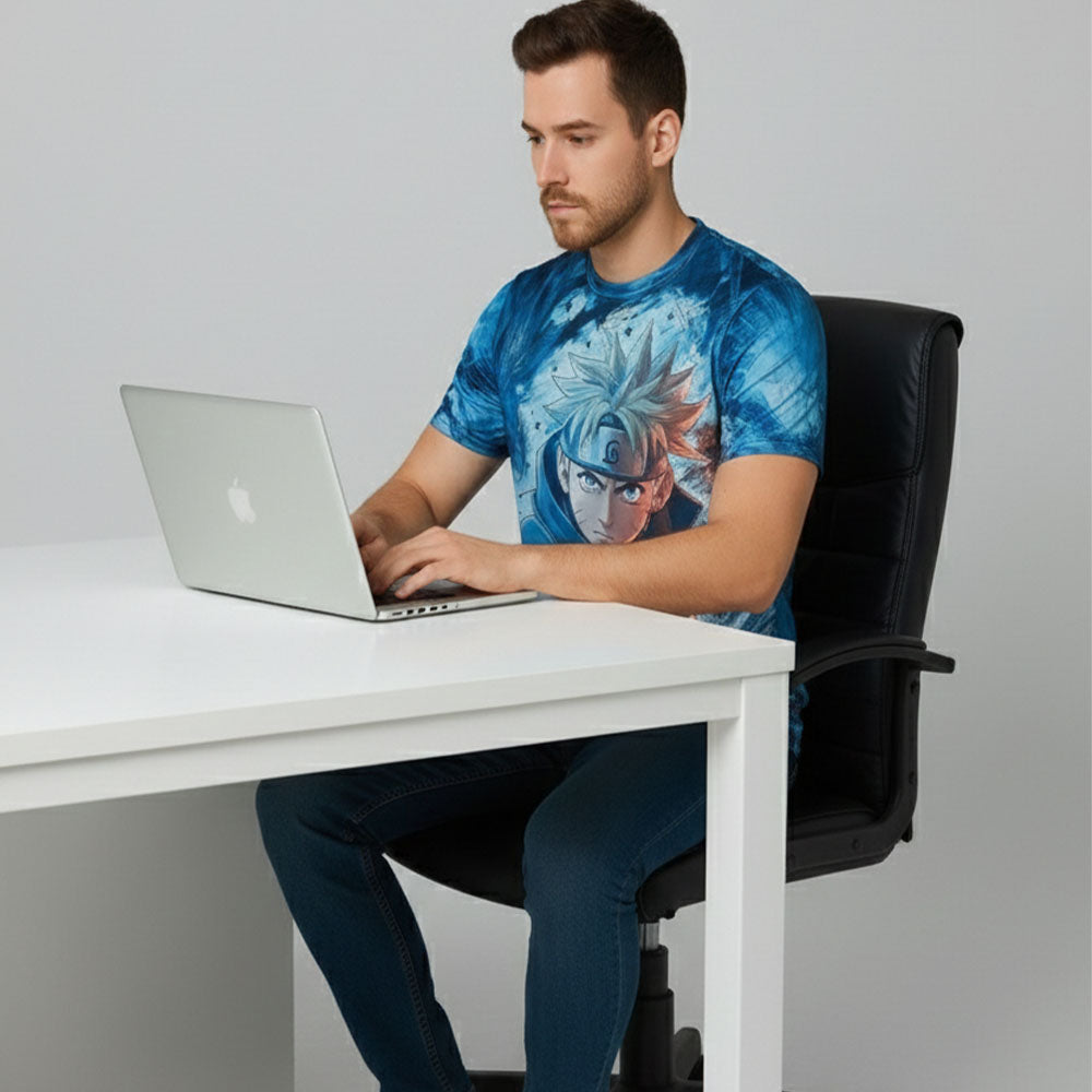 Anime Graphic Printed Japanese Character Naruto T-Shirt For Men's/Boy's