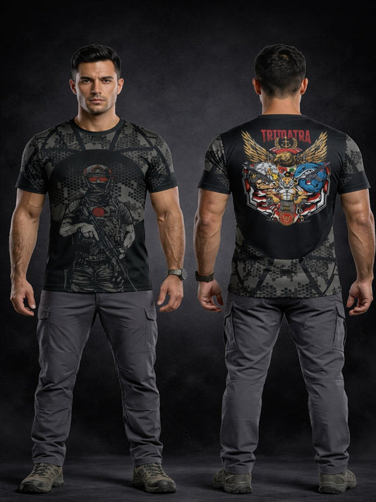 Army Theme Soldier Graphic Printed Casual T-Shirt For Men & Boy's