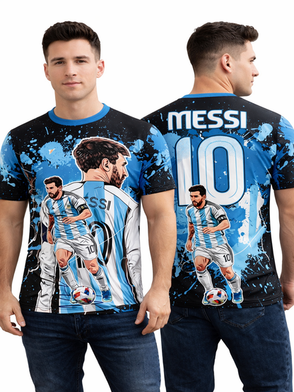 Customized Messi Inspired Name & Number T-Shirt for Men & Boys