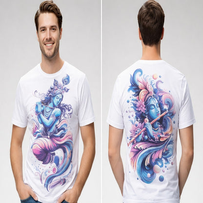 Majestic Lord Shree Krishna Graphic Printed  T-shirt Men/Boy's