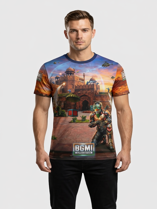 BGMI Inspired Gaming Graphic T-Shirt for Men & Boys