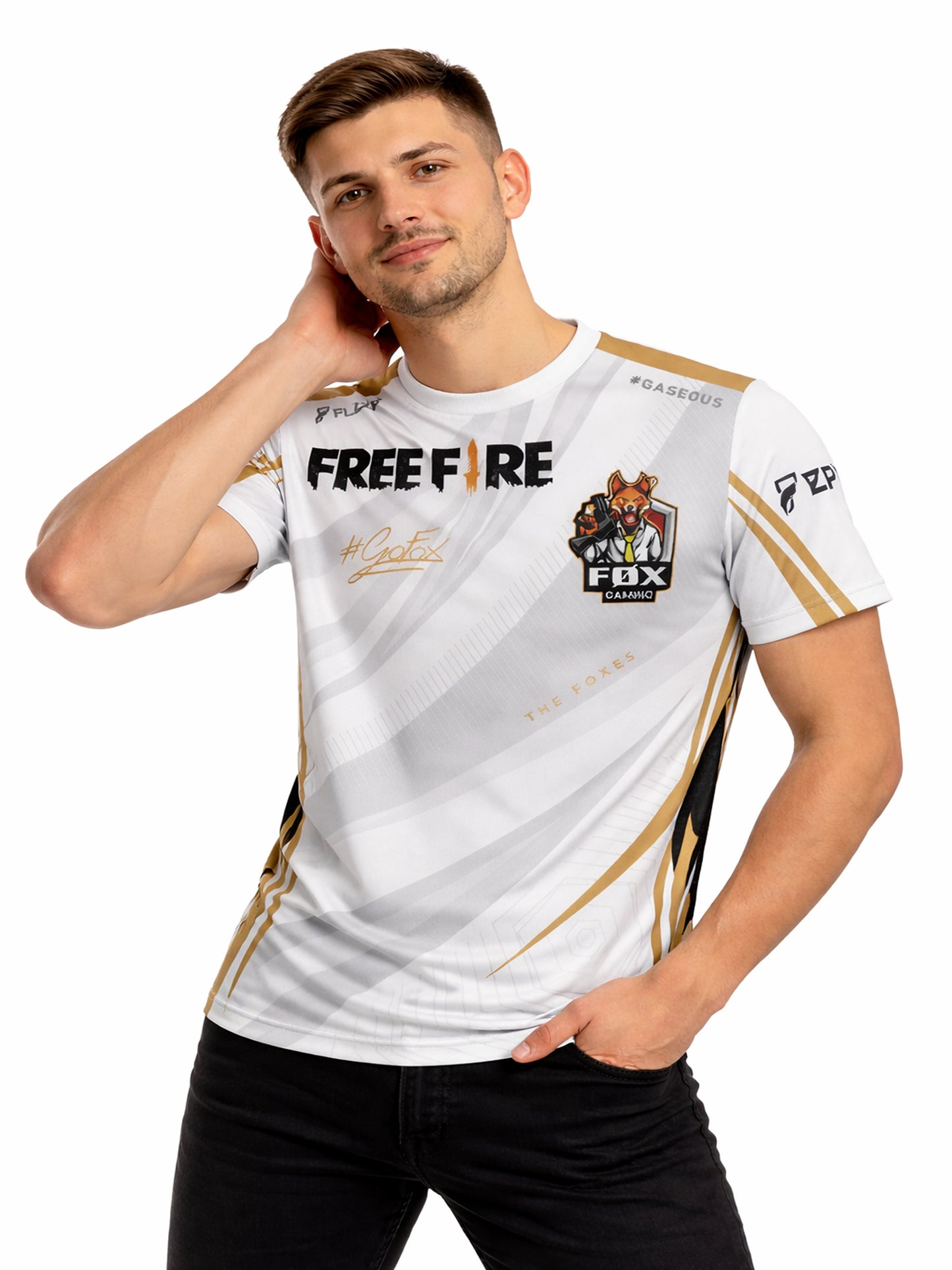 Customized Name or Player ID Jersey Free Fire Gaming T-Shirt for Men & Boys