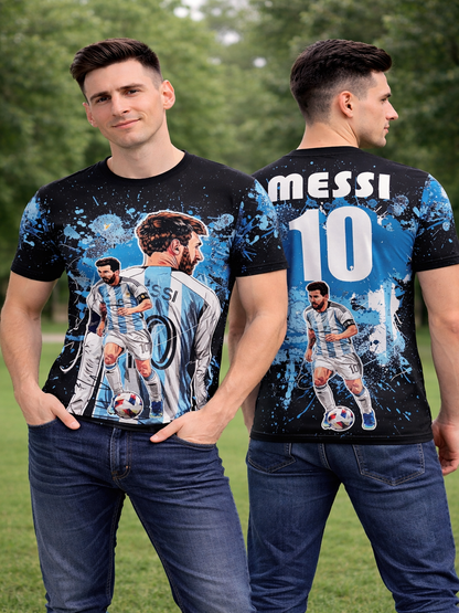 Customized Messi Inspired  Name & Number T-Shirt for Men & Boys