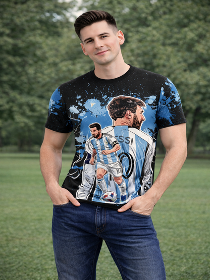 Customized Messi Inspired  Name & Number T-Shirt for Men & Boys