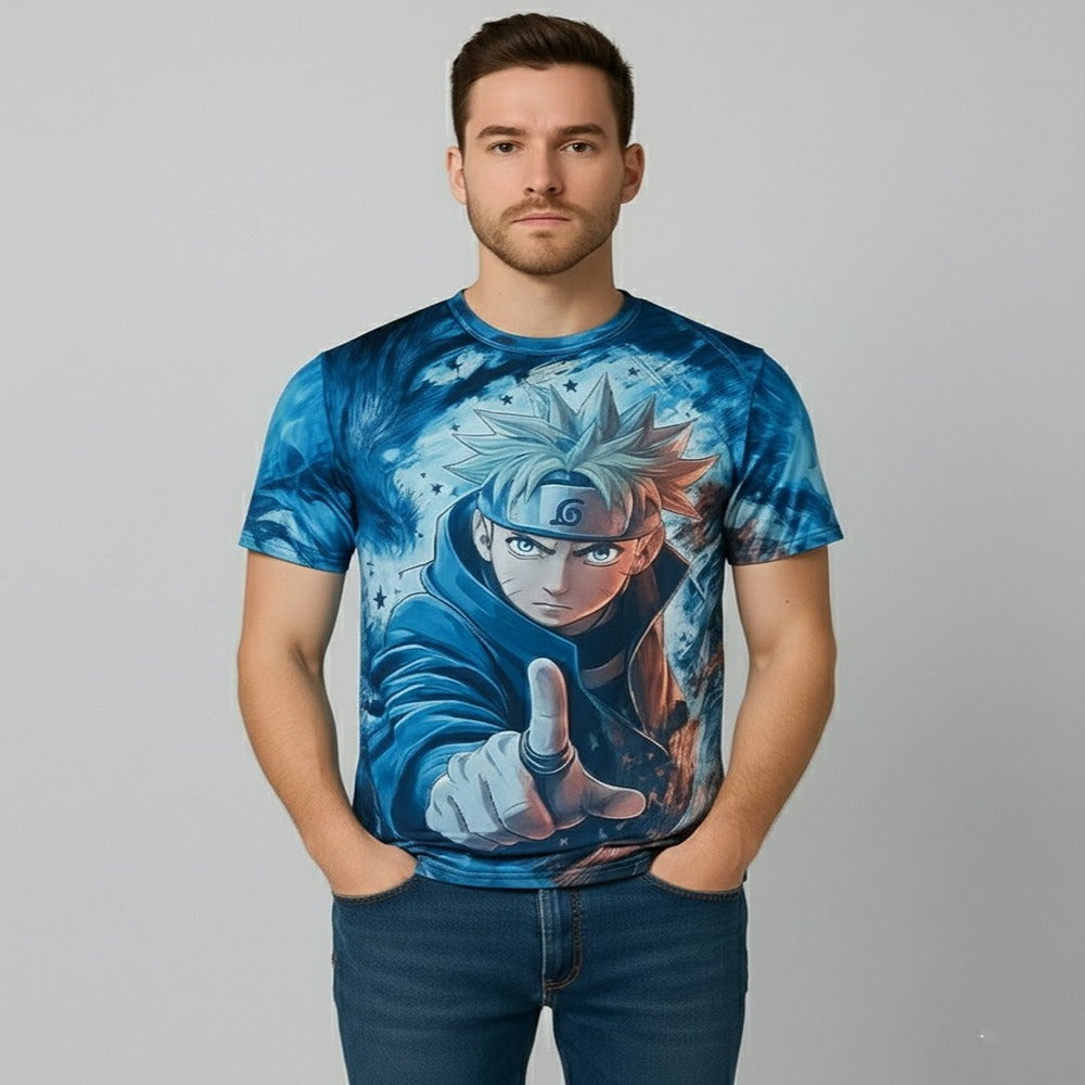 Anime Graphic Printed Japanese Character Naruto T-Shirt For Men's/Boy's