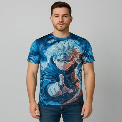 Anime Graphic Printed Japanese Character Naruto T-Shirt For Men's/Boy's