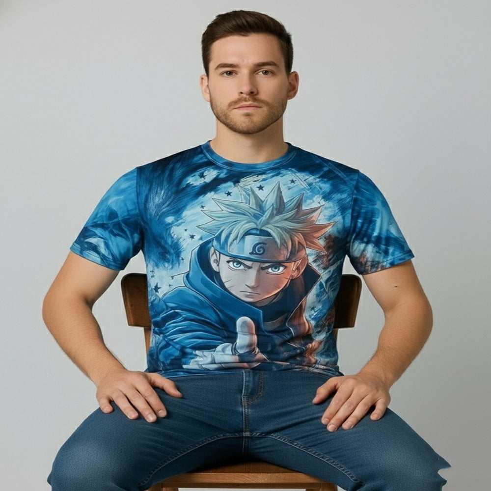 Anime Graphic Printed Japanese Character Naruto T-Shirt For Men's/Boy's