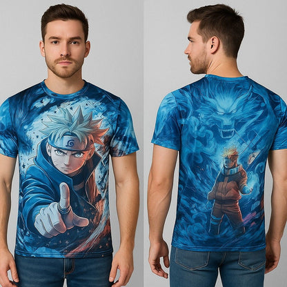 Anime Graphic Printed Japanese Character Naruto T-Shirt For Men's/Boy's