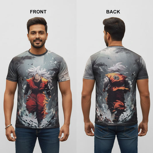 Anime Dragon Goku Character Cool Graphic Print T-Shirt For Men/Boy's