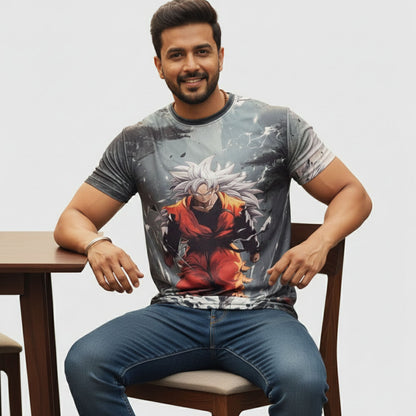 Anime Dragon Goku Character Cool Graphic Print T-Shirt For Men/Boy's