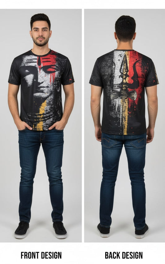 God Lord Shiva Graphic Print T-Shirt for Men/Boy's