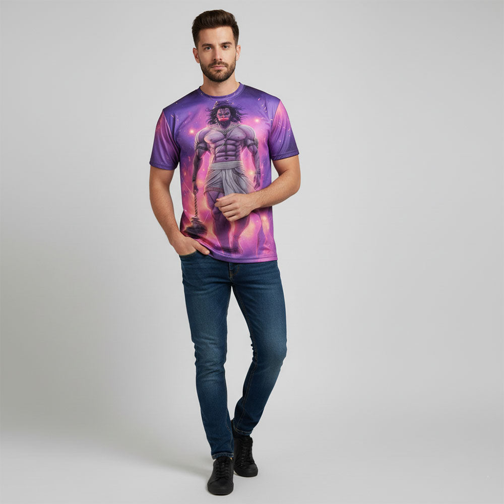 Almighty Immortal Lord Hanuman Graphic T-shirt For Men/Boy's