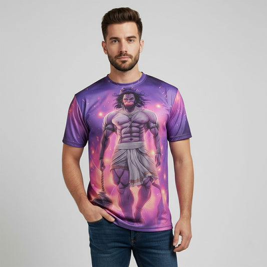 Almighty Immortal Lord Hanuman Graphic T-shirt For Men/Boy's