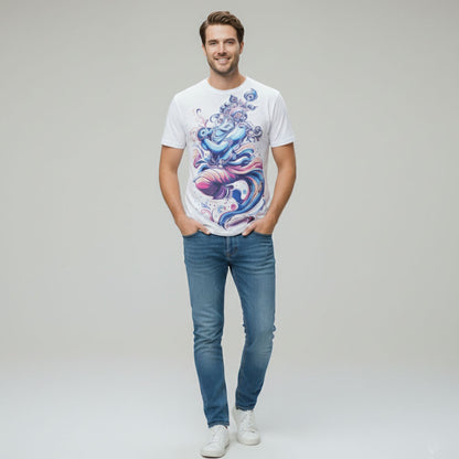 Majestic Lord Shree Krishna Graphic Printed  T-shirt Men/Boy's