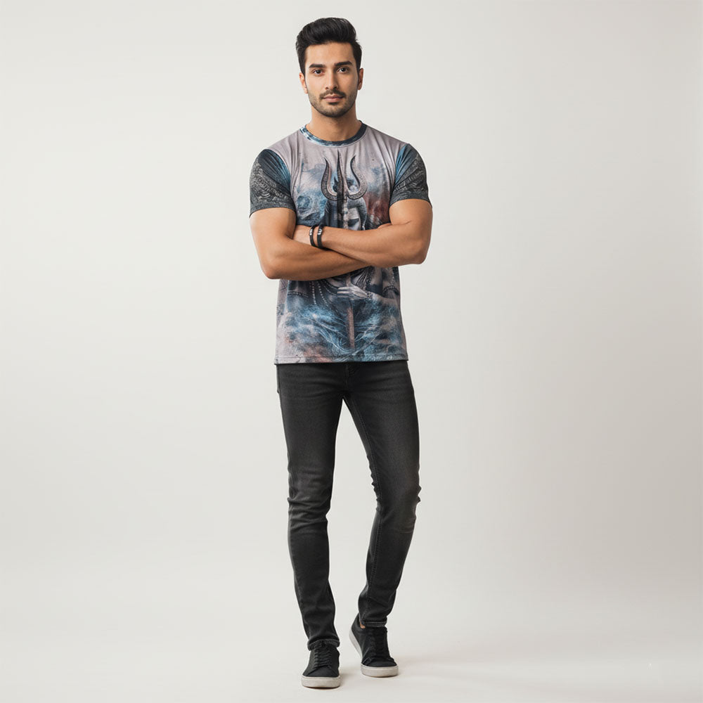 God Lord Shiva Graphic T-Shirts For Men/Boy's