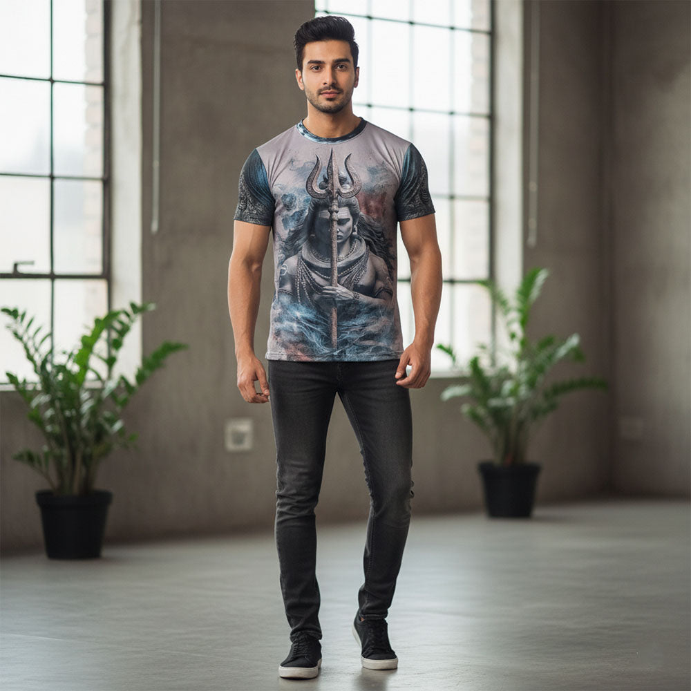 God Lord Shiva Graphic T-Shirts For Men/Boy's