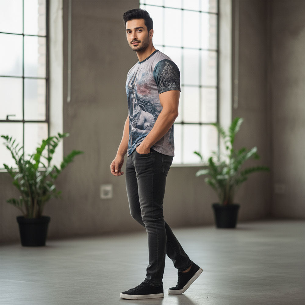 God Lord Shiva Graphic T-Shirts For Men/Boy's