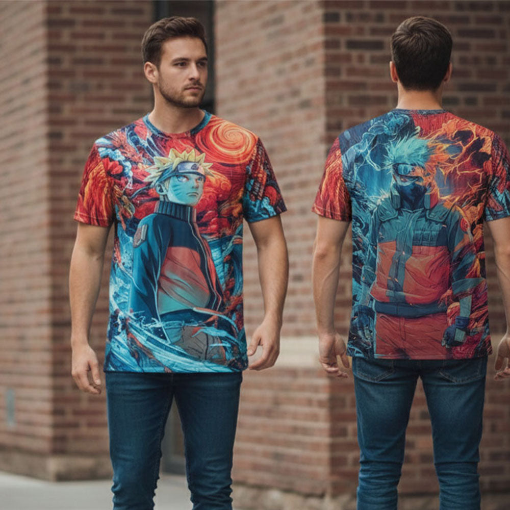 Anime Graphic Printed Japanese Character Naruto T-Shirt For Men/Boy's