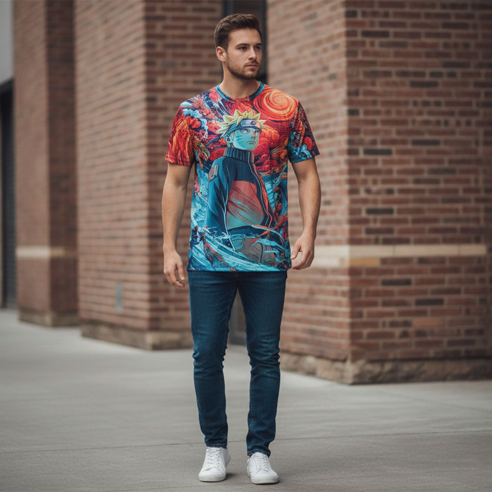 Anime Graphic Printed Japanese Character Naruto T-Shirt For Men/Boy's