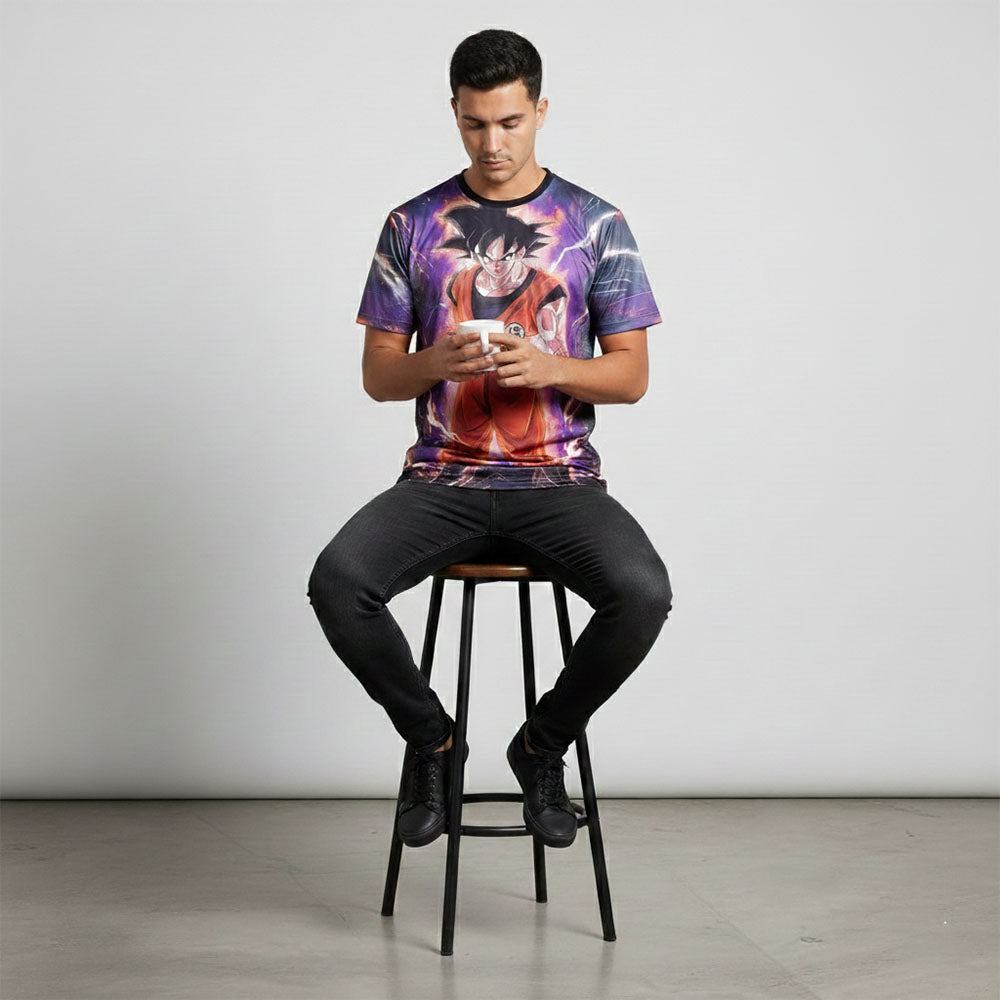 Japanese Anime Dragon Action Goku Character T-Shirt For Men's/Boy's