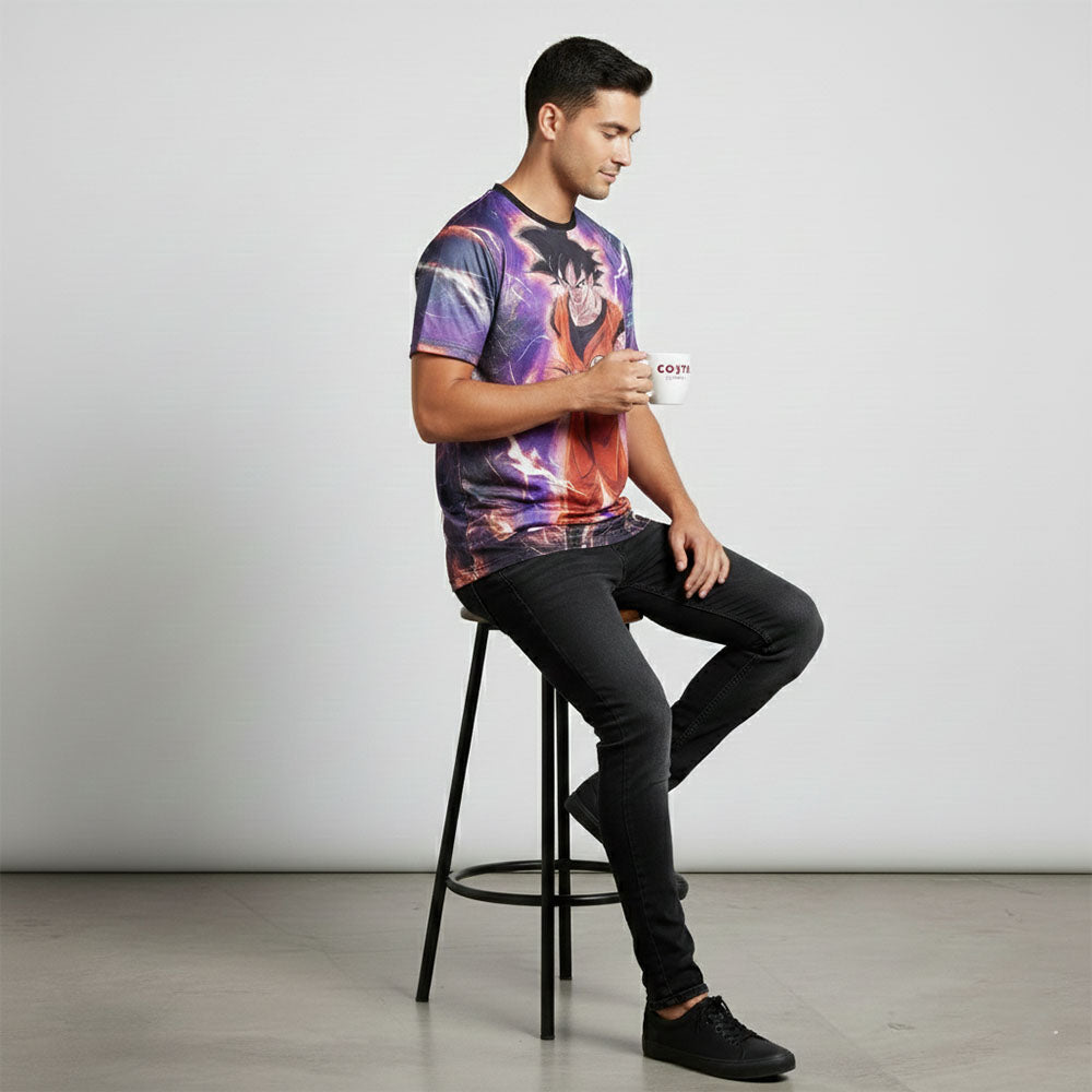 Japanese Anime Dragon Action Goku Character T-Shirt For Men's/Boy's