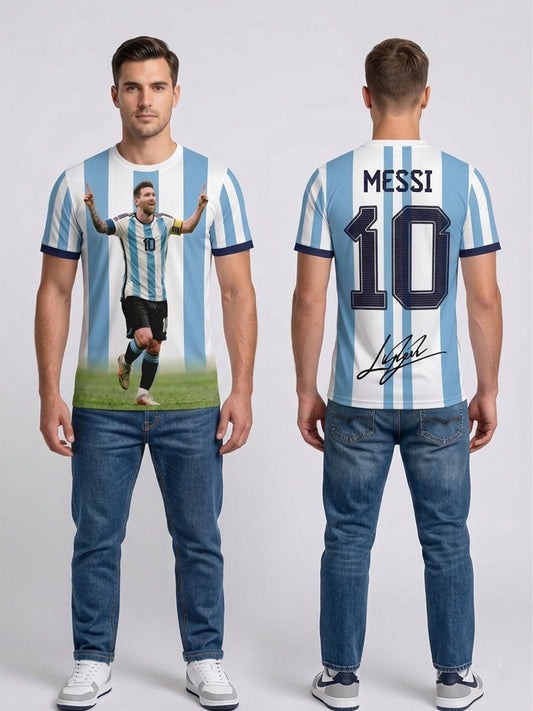 Lionel Messi Legend Number 10 Printed Sports T-Shirt For Men & Boys